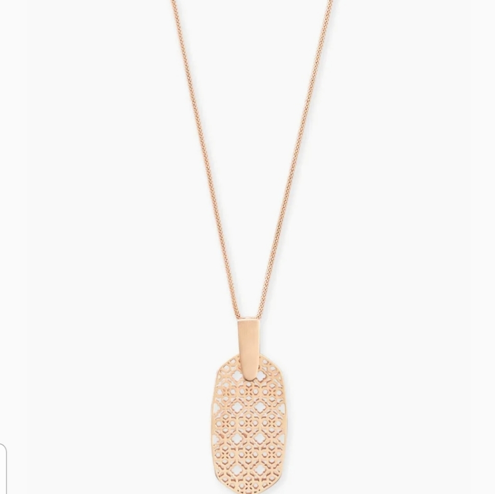 Kendra Scott Inez Rose Gold Long Pendant Necklace